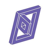 Illusion shapes. 3d geometry. Optical illusion figures. Sacred geometry. vector