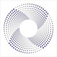 Vortex dotted frame. Modern geometric shape. Trendy design element for border frame, logo, tattoo, symbol, web, prints, posters, template, patterns and abstract backgrounds. Optical art. vector