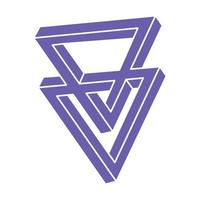 formas imposibles, ilusión óptica, vector. objetos de arte óptico. logo. figuras geometricas. vector