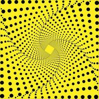 Abstract background, modern hipster futuristic graphic. Yellow background with black dots. Vector abstract background, texture design, pattern.