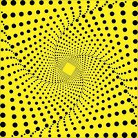 Abstract background, modern hipster futuristic graphic. Yellow background with black dots. Vector abstract background, texture design, pattern.