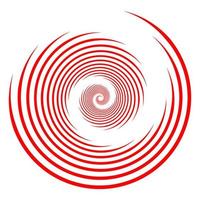 Red speed lines in a circle form. Optical illusion vector. Trendy design element for frames, logo, tattoo, banners, web, prints, posters, templates, patterns and abstract backgrounds. Optical art. vector