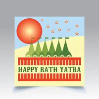 Happy Rath Yatra Template Design vector