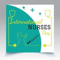 International Nurses Day Template Design vector