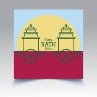 Rath Yatra Vector Template Design.