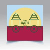 diseño de plantilla vectorial de rath yatra. vector