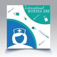 International Nurses Day Template Design vector