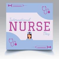 International Nurse Day Template Design vector