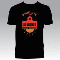 Goodbye School T Shirt Design vector
