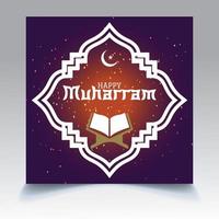 Happy Muharram Template Design vector