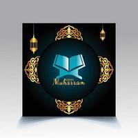 Happy Muharram Template Design vector