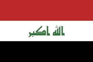 Iraqi flag vector icon in official color and proportion correctly