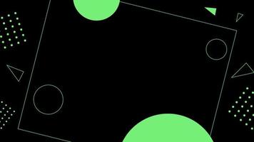Abstract geometric circle black green vector background