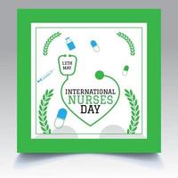 International Nurses Day Template Design vector