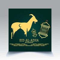 diseño de plantilla de eid al adha vector