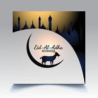 diseño de plantilla de eid al adha vector