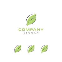 Natural leaf logo design for company vector