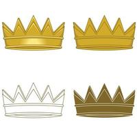 Medieval style golden crown vector