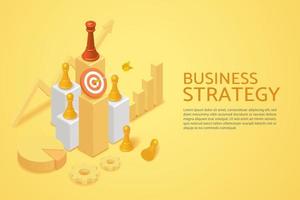 Business strategy planning and set goals vector