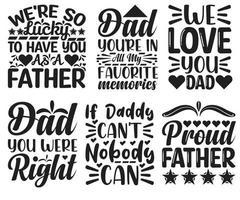 Happy Father's Day T-shirt Design Bundle vector