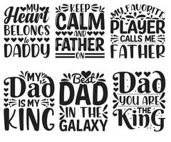 Happy Father's Day T-shirt Design Bundle vector