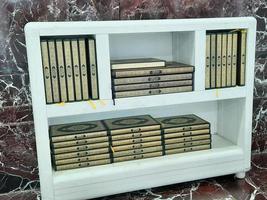 Mecca, Saudi Arabia, May 2022 - Beautiful Quran placed on the shelf for the pilgrims to recite in Masjid Al Haram, Mecca. photo