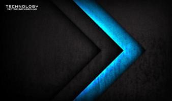 Capa de superposición de fondo abstracto de tecnología azul negra 3d en el espacio oscuro con decoración de efecto de textura grunge. elemento de diseño gráfico concepto de estilo futuro para banner, volante, portada o página de inicio vector