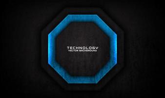 3D black blue technology abstract background overlap layer on dark space with grunge texture effect decoration. Graphic design element future style concept for banner, flyer, cover, or landing page
