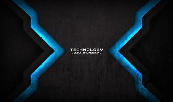 3D black blue technology abstract background overlap layer on dark space with grunge texture effect decoration. Graphic design element future style concept for banner, flyer, cover, or landing page