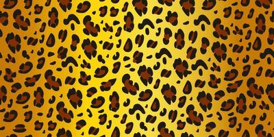 Leopard fashion seamless pattern on a gold background. Animalistic print. Vector hand-drawn background.