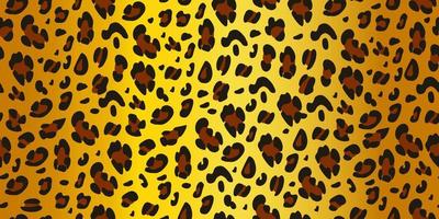 Leopard fashion seamless pattern on a gold background. Animalistic print. Vector hand-drawn background.