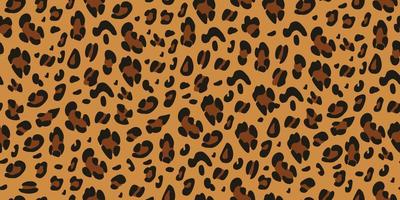 Leopard seamless pattern. Animalistic print for fabric, paper. Vector hand-drawn background.