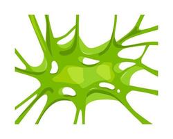 Green stretched slime.Chewing gum.Sticky web. Vector cartoon background