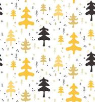 Winter seamless pattern with Christmas trees in Scandinavian style.Vector festive decor for fabric and paper.Fabric print design concept. vector