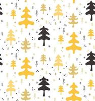 Winter seamless pattern with Christmas trees in Scandinavian style.Vector festive decor for fabric and paper.Fabric print design concept. vector