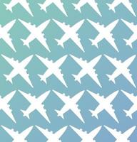 Seamless pattern with plane. Passenger airliner. Flat vector illustration. Print concept for textile fabrics and wrapping paper.