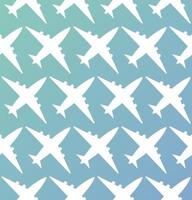 Seamless pattern with plane. Passenger airliner. Flat vector illustration. Print concept for textile fabrics and wrapping paper.