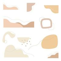 Set of abstract shape. Organic shapes. Vector set of abstract hand drawn elements.