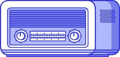 Old radio.Retro vintage technology.Musical player.Media and music icon vector.Isolated on a white background. vector