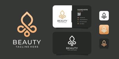 Beauty fashion spa brand identity logo vector template