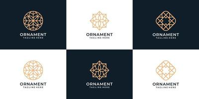Set of modern ornament logo design vector concept for decoration