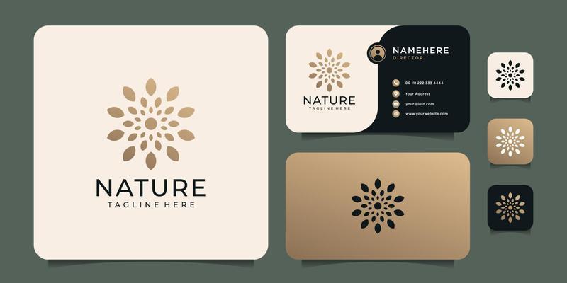 Nature feminine flower logo