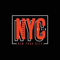 new york city typography t shirt quotes and apparel design vector