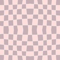 Trippy grid retro checkerboard seamless pattern in 1970s style. vector