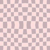 Trippy grid retro checkerboard seamless pattern in 1970s style. vector