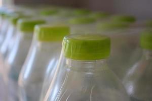 water bottles in plastic pack photo