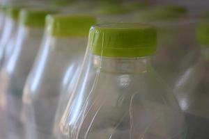 water bottles in plastic pack photo