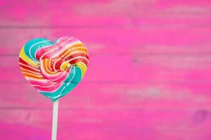 colorful heart lollipops photo