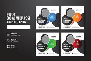 Modern and creative Healthcare medical social media post template vector