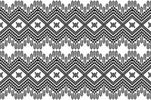 Seamless ethnic pattern in black and white color. Aztec tribal vector design